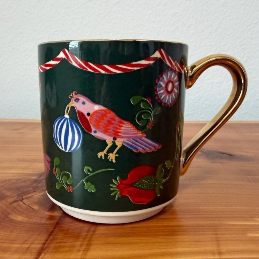 by Anthropologie Juniper Christmas Holiday Ceramic Coffee Mug